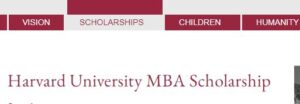 Harvard University MBA Scholarships program