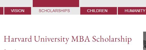 Harvard University MBA Scholarships program